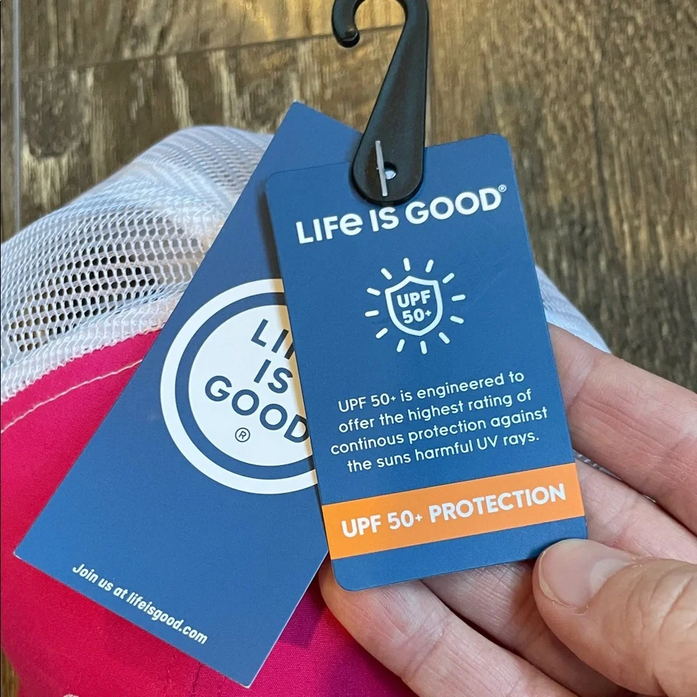 Life Is Good vibrant pink